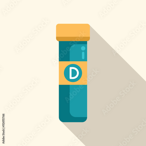 Medical test tube containing vitamin d, symbolizing the importance of this essential nutrient for overall health and well being