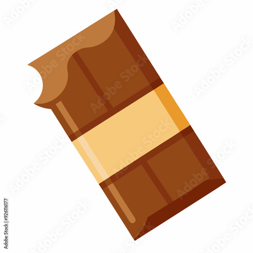 chocolate bar isolated on white