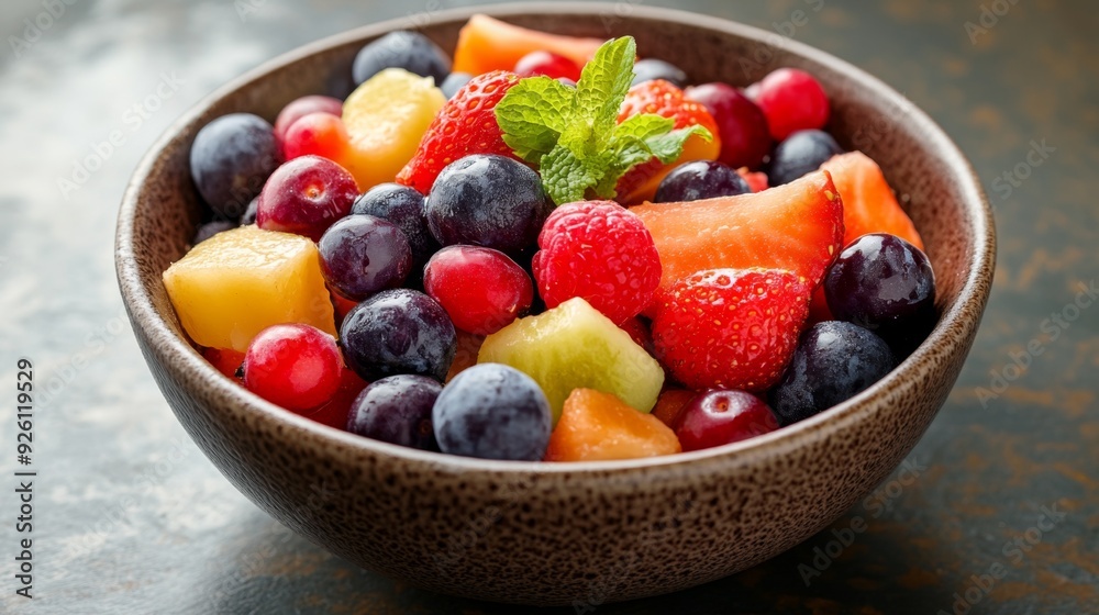 Fresh Fruit Salad in a Bowl