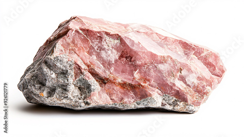 Pink Quartz Stone Isolated