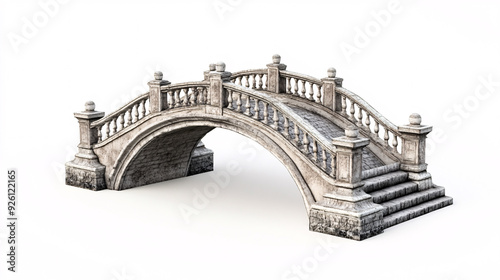 Stone Arch Bridge with Balustrade