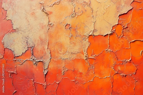 Orange Colorful Texture Paint Background Creative Asbtract Art Concrete Wallpaper. Generative ai photo