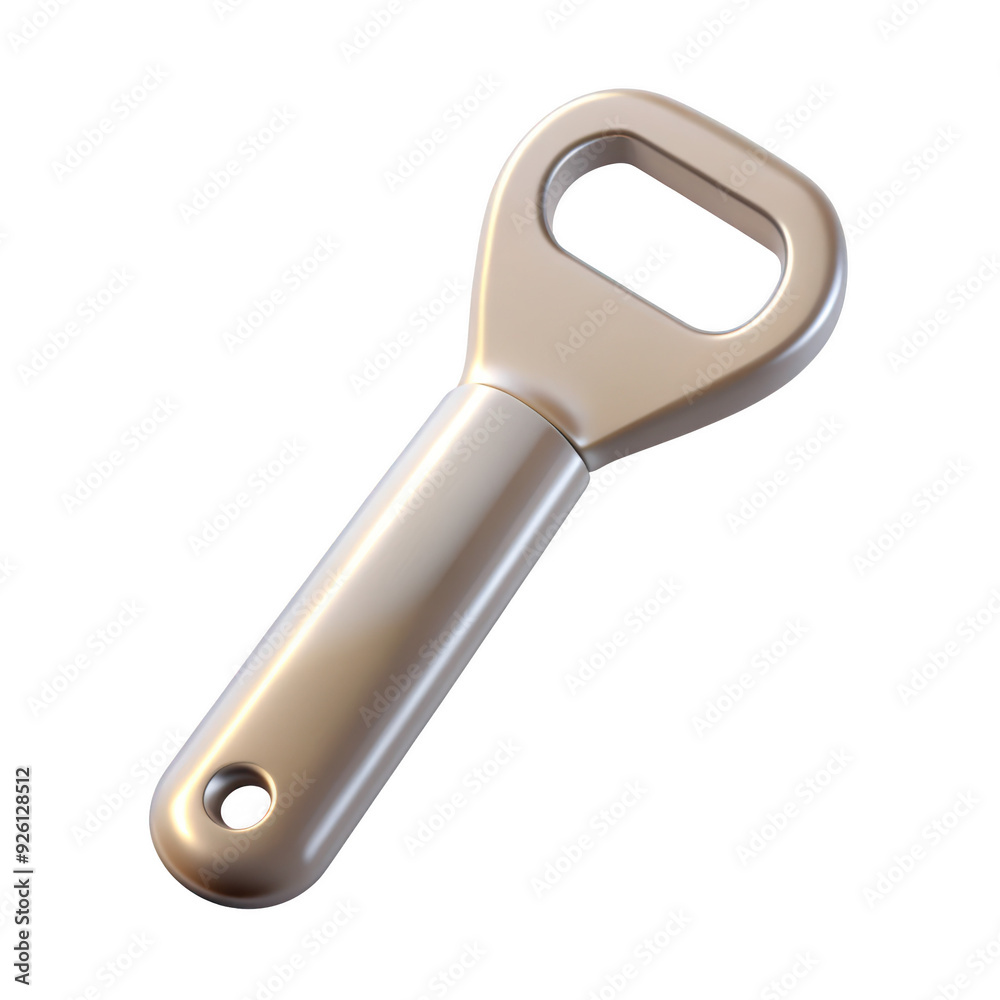 3D illustration of a metal bottle opener tool with a modern design. This tool is ideal for kitchen, bar, or beverage-related themes in design and graphics. Isolated on transparent background, png. 3D illustration of a metal bottle opener tool with a modern design. This tool is ideal for kitchen, bar, or beverage-related themes in design and graphics. Isolated on transparent background, png.
