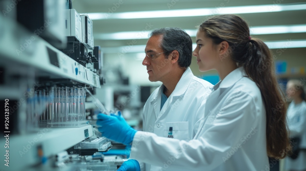 Two Scientists Working in a Two Scientists Working in a