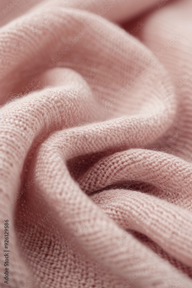 Close-up of a textile with a soft pink fabric, showcasing its delicate texture and fine details Close-up of a textile with a soft pink fabric, showcasing its delicate texture and fine details