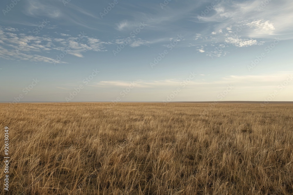 Vast green meadow under a bright blue sky and far-off horizon, highlighting the charm of open fields and the tranquility of the natural world. Vast green meadow under a bright blue sky and far-off horizon, highlighting the charm of open fields and the tranquility of the natural world.