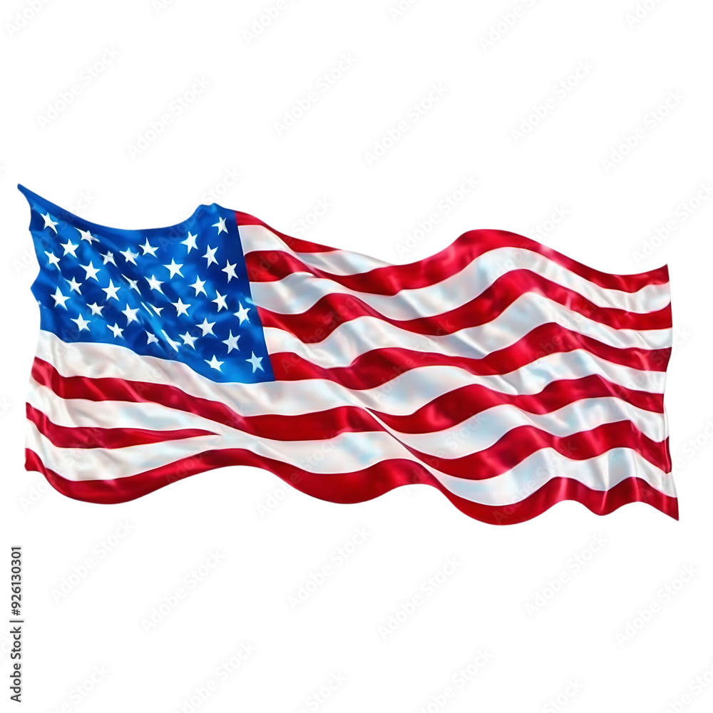 Fototapeta premium american flag waving