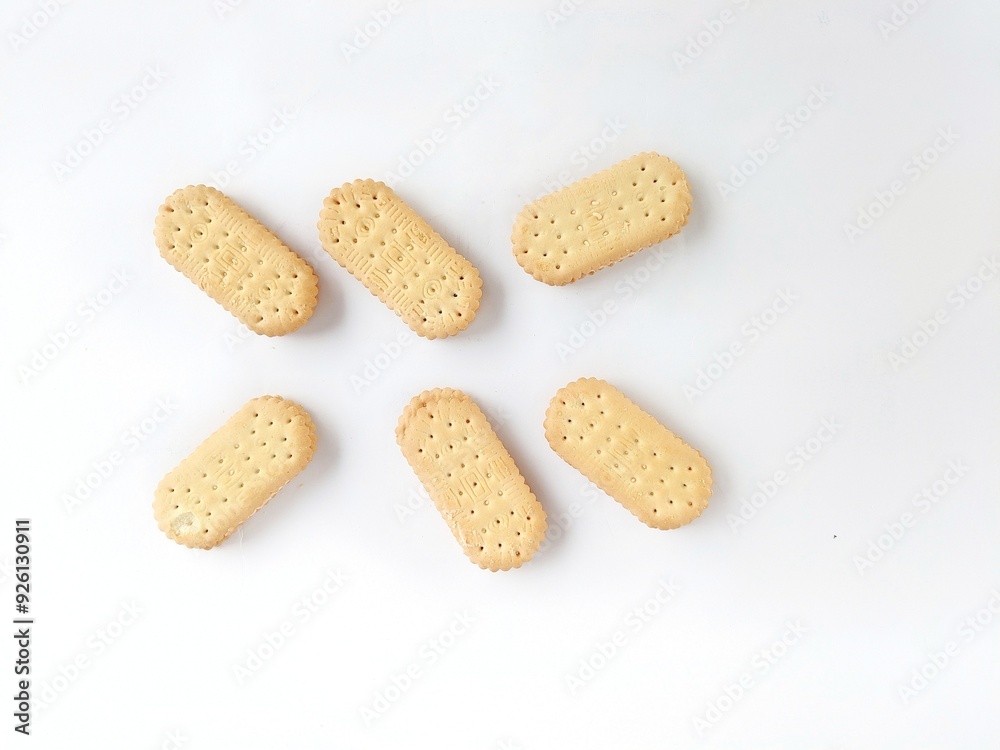 snack cookies on a white background snack cookies on a white background