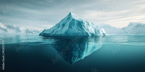 Wallpaper Mural Hidden potential metaphor, challenges, hidden talents work out background inspiration improvement concept. Tip of the iceberg floating a hidden huge block underwater Torontodigital.ca