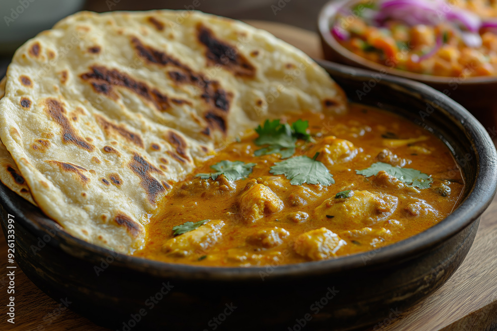 Flaky Roti with Creamy Chicken Curry – Caribbean and Indian Fusion Delight Flaky Roti with Creamy Chicken Curry – Caribbean and Indian Fusion Delight