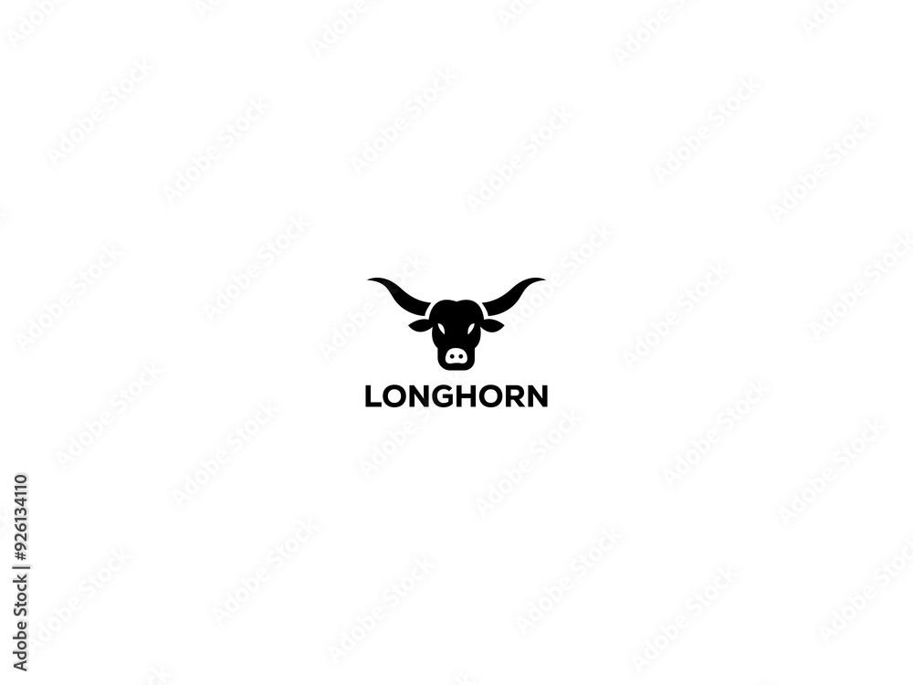 Fototapeta premium Longhorn logo design 