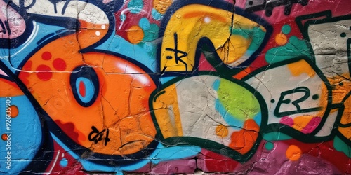 Wallpaper Mural Vibrant Abstract Mural in Urban Setting created by ai Torontodigital.ca