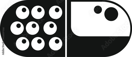 Simple icon of a pill, representing concepts such as medicine, healthcare and pharmaceuticals