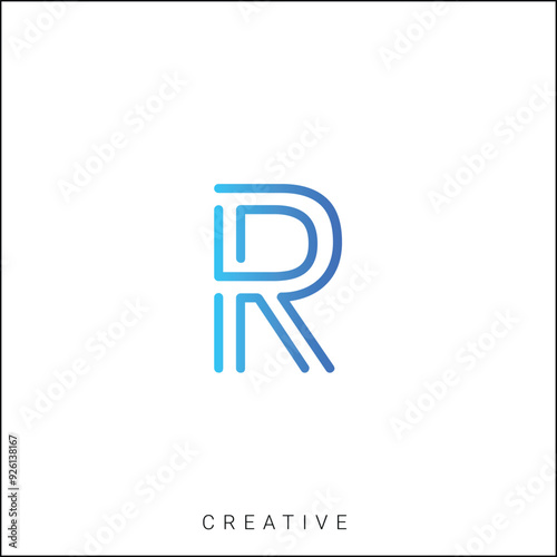 R Creative Latter Logo Design. By Custom Branding Logo. Creative Logo Design. Logo Template. Vector illustration. Modern Design. Monogram Design