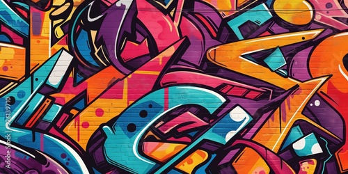 Wallpaper Mural Vibrant Abstract Mural in Urban Setting created by ai Torontodigital.ca