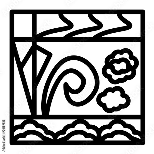 Impressionism vector icon style