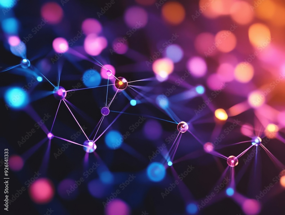 Colorful abstract Christmas background with bright lights and a festive glow Colorful abstract Christmas background with bright lights and a festive glow