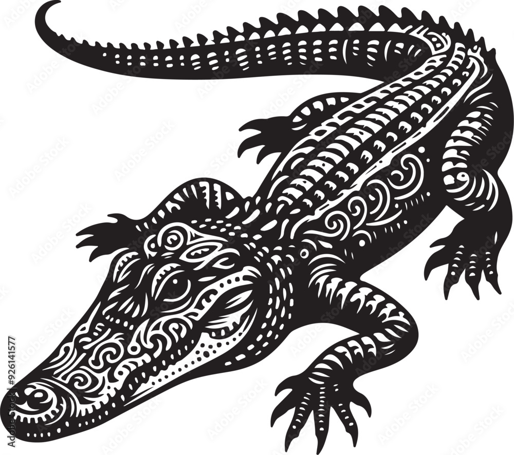 Obraz premium alligator vector design clipart flat style artwork