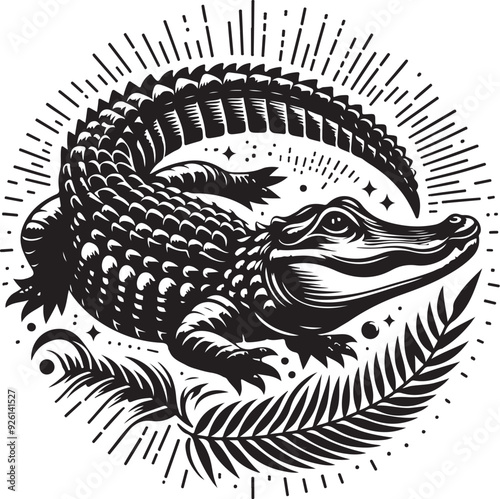 alligator vector design clipart flat style artwork photo