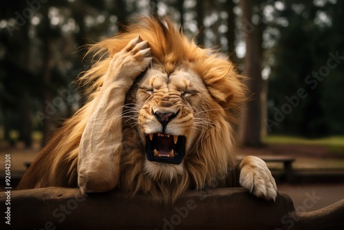 Lion wildlife mammal animal.
