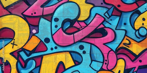 Wallpaper Mural Vibrant Abstract Mural in Urban Setting created by ai Torontodigital.ca