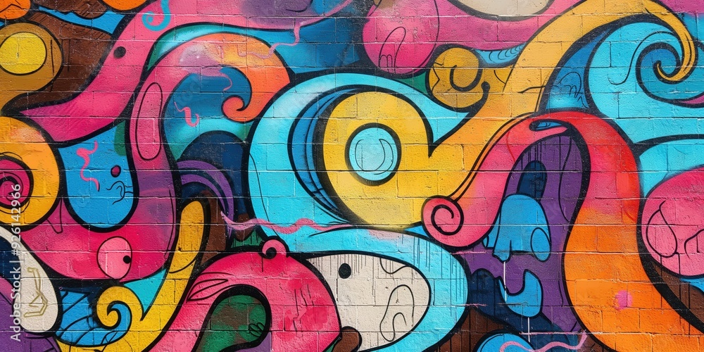 Vibrant Abstract Mural in Urban Setting created by ai Vibrant Abstract Mural in Urban Setting created by ai