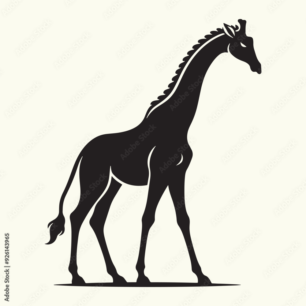 Animal giraffe silhouette vector illustration Animal giraffe silhouette vector illustration