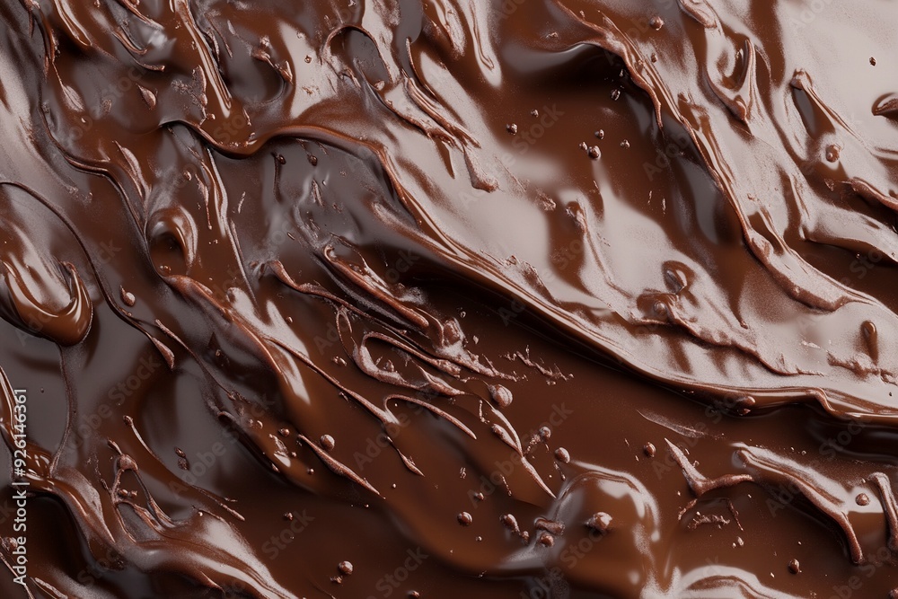 Processed collage of melted liquid chocolate texture. Detailed. Realistic. Generative ai Processed collage of melted liquid chocolate texture. Detailed. Realistic. Generative ai