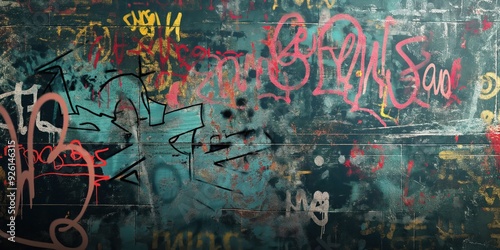Vibrant Abstract Mural in Urban Setting created by ai