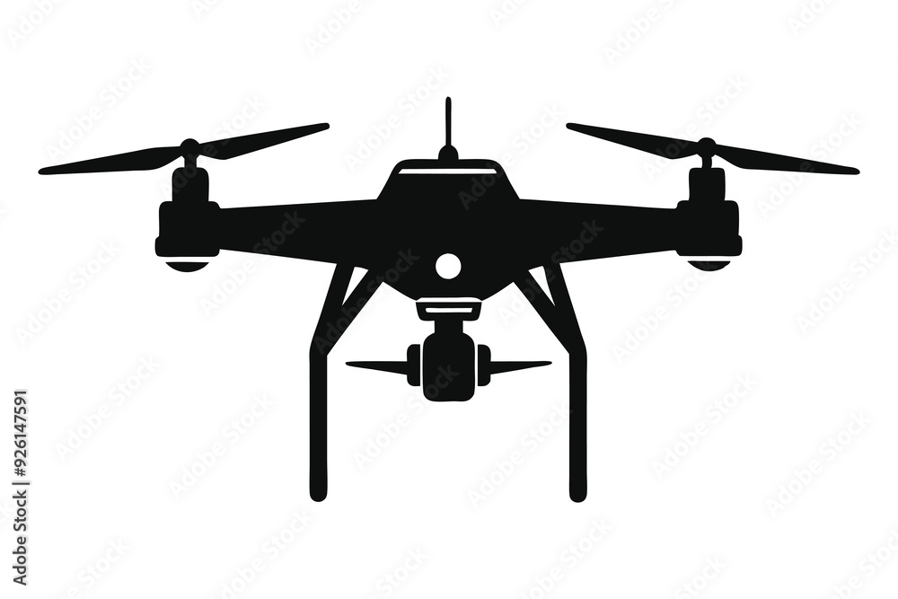 drone silhouette vector illustration drone silhouette vector illustration
