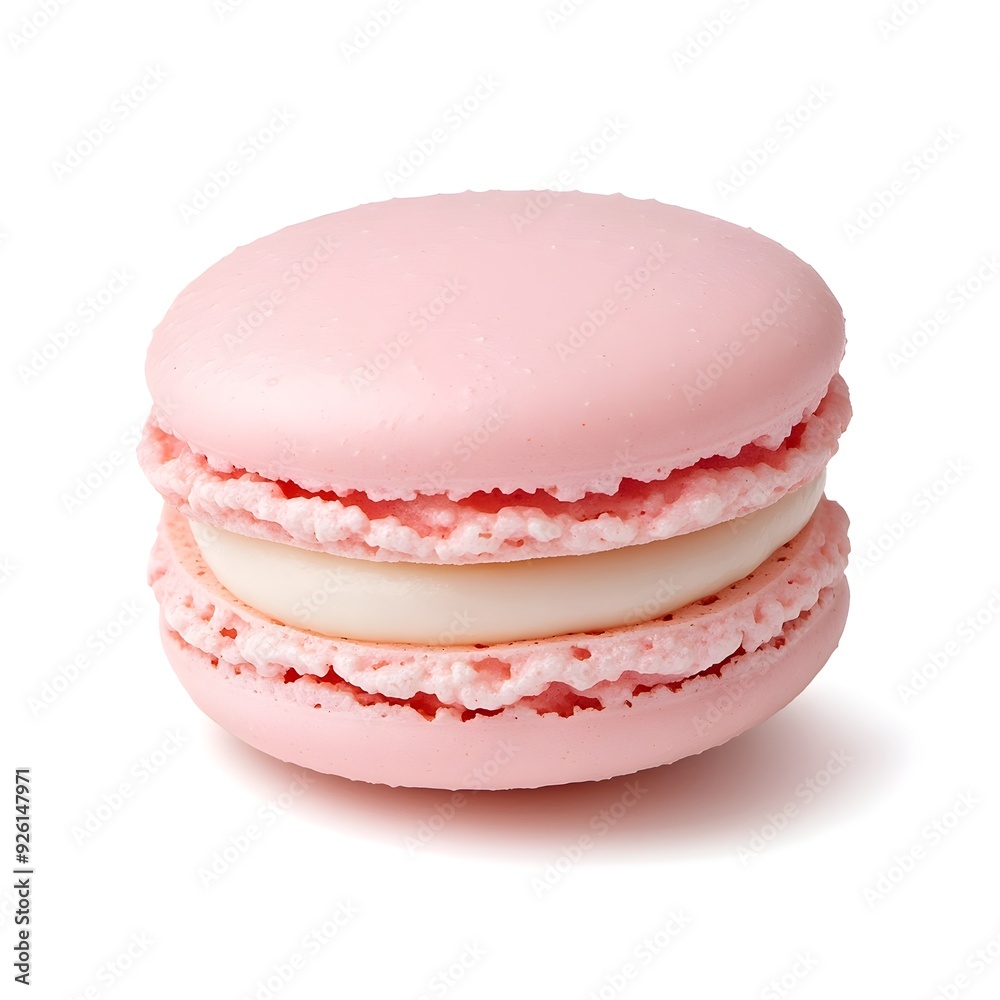 Delicate and Colorful French Macaron Isolated on White Background Delicate and Colorful French Macaron Isolated on White Background