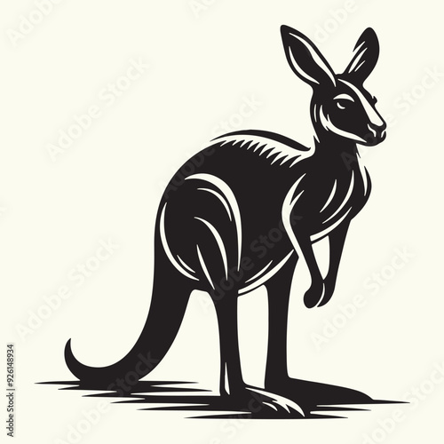 Kangaroo silhouette vector illustration design