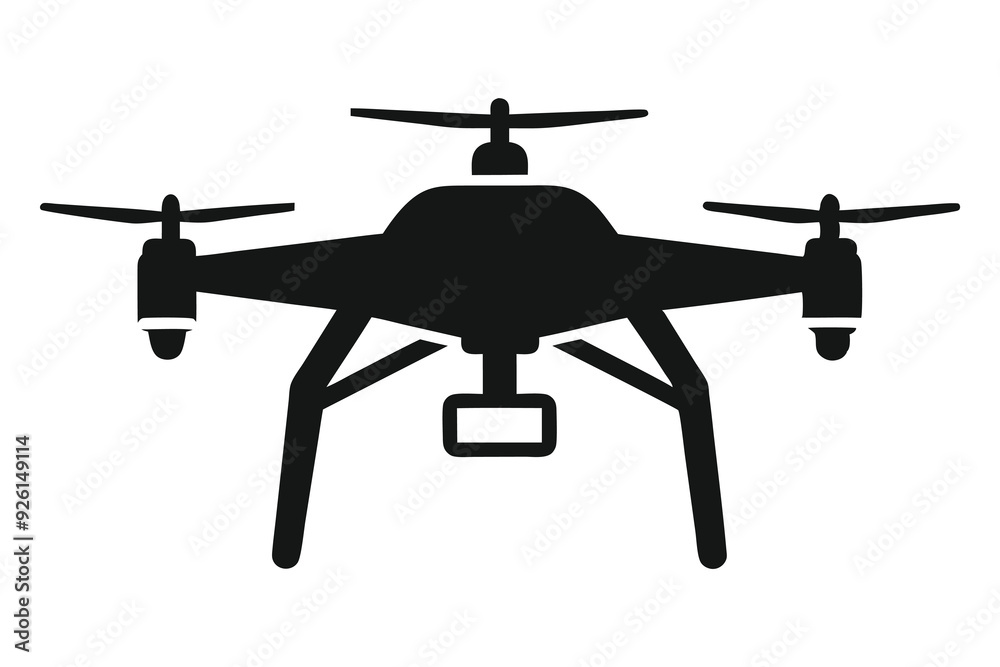 drone silhouette vector illustration drone silhouette vector illustration