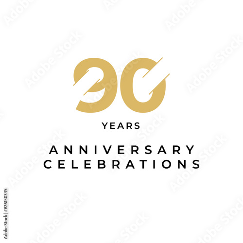 90 years anniversari celebrations logo design template