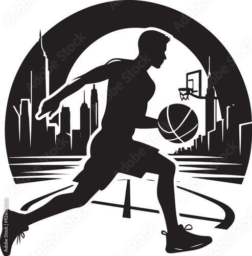 basketball player vector design clipart flat style artwork photo