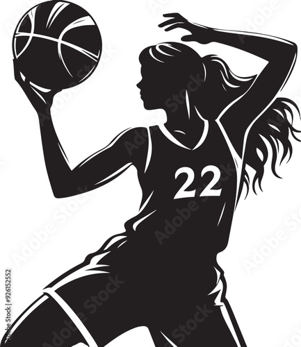 basketball player vector design clipart flat style artwork photo