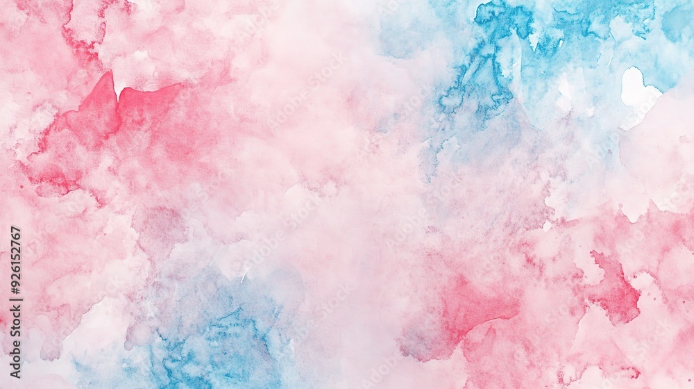 Pastel Dream: Abstract Watercolor Wash in Pink and Blue Hues Pastel Dream: Abstract Watercolor Wash in Pink and Blue Hues