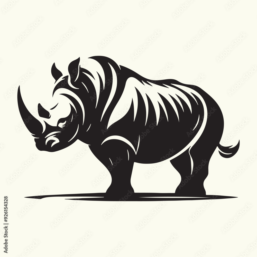 Rhinoceros silhouette vector illustration design Rhinoceros silhouette vector illustration design