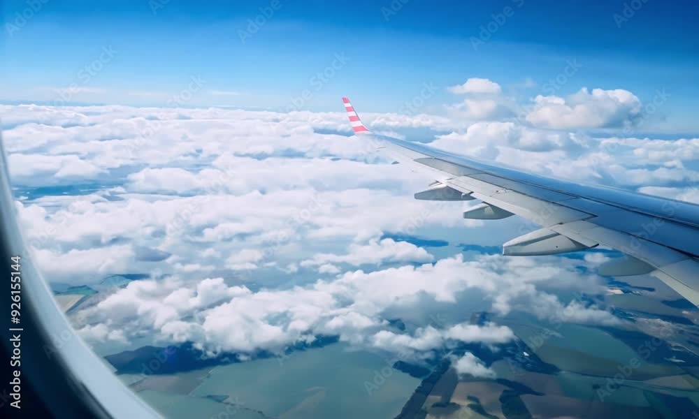 view from outside the airplane window
