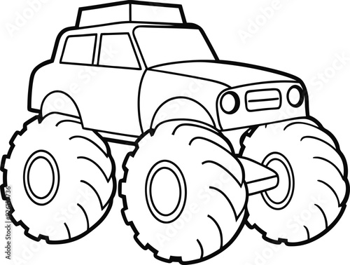 monster truck coloring page