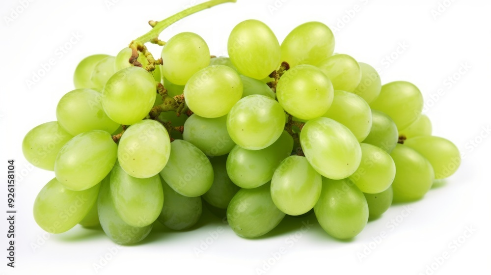 Shine green muscat grape isolated on white background. Neural network ai generated art Shine green muscat grape isolated on white background. Neural network ai generated art