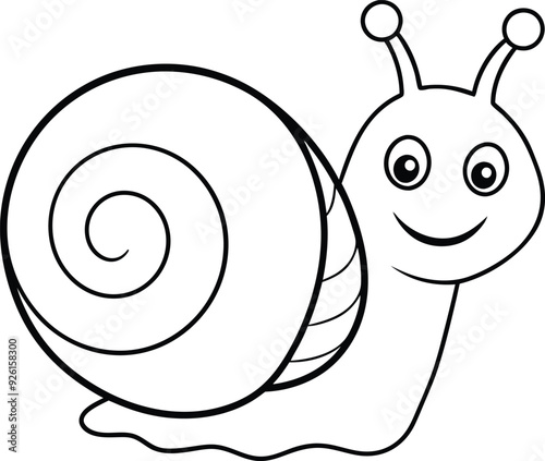 snail coloring page