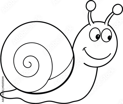 snail coloring page