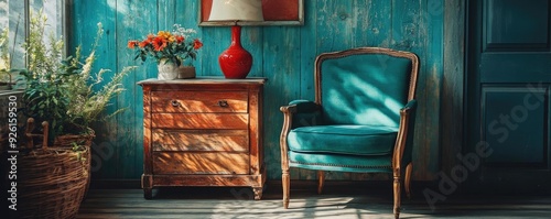 Individual restoring antique furniture for a vintage look in the home, showcasing the blend of old and new in home decor improvements