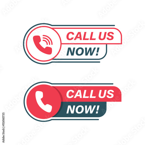 Call us button icon in flat style. Phone number place vector illustration on isolated background. Telephone interface sign business concept.