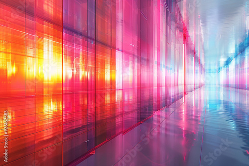 A composite image of abstract technology background featuring vibrant light patterns against a pristine white backdrop, creating a visually captivating and futuristic aesthetic that evokes a sense of