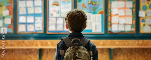 Focused Child Studying Scho...