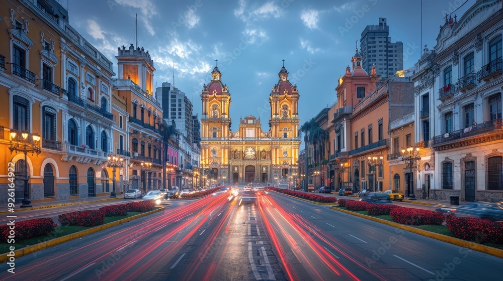 Naklejka premium view of the old town country