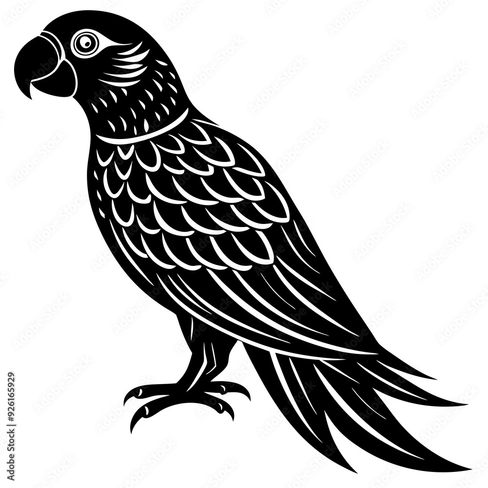 Fototapeta premium Parrot bird silhouette