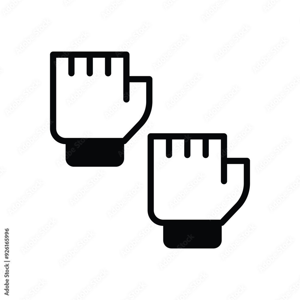 Obraz premium Gloves vector icon